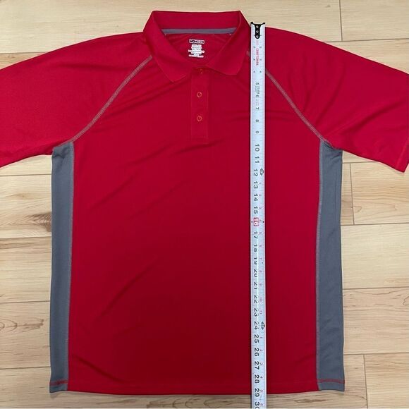 Moheen Cool Shirt Mens Large Red Dri Short Sleeve Polo UPF 50 Outdoor Hiking - Picture 7 of 11